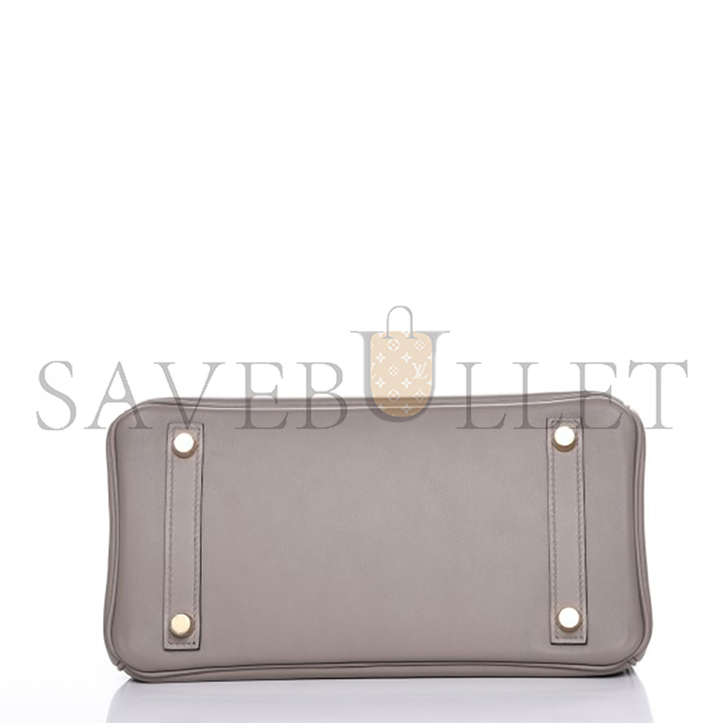 H**mes birkin 25 swift asphalt grey gold buckle bag h049362ck03 (25*20*13cm)